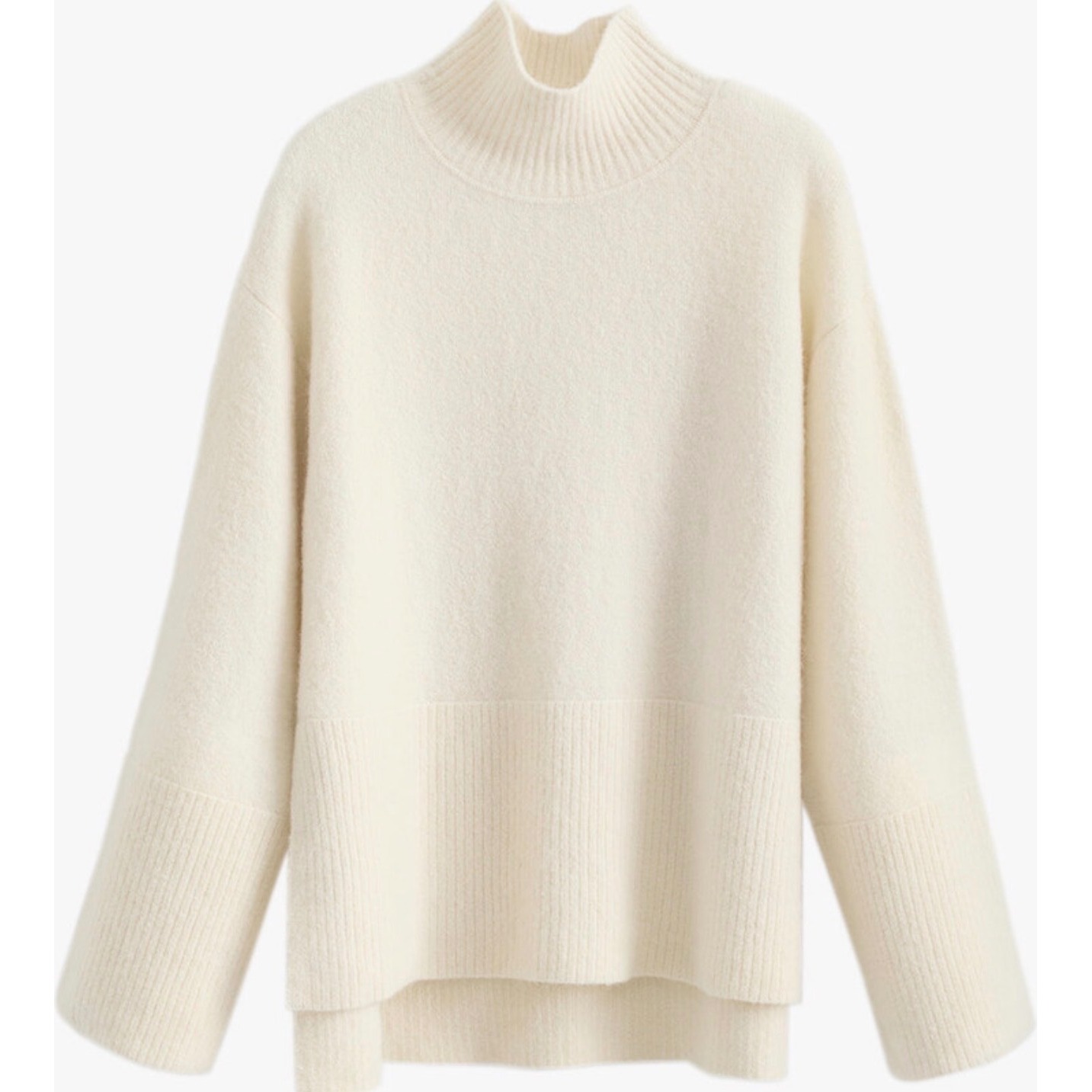 Cuyana Alpaca Wool Relaxed Turtleneck Sweater Ecru Cream Xs Nwt 20032423